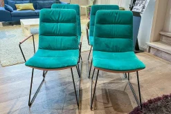 Esstisch Gaia Räuchereiche Massiv mit Stuhlgruppe Arva Light