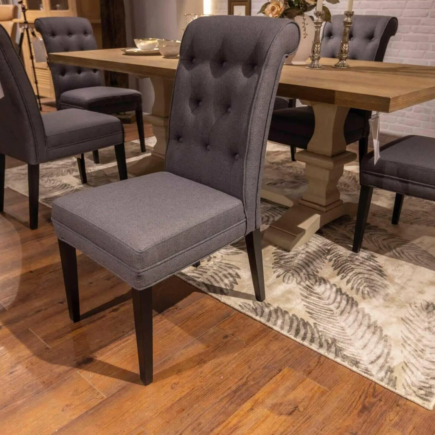 Esstisch GM220 Polsterstuhl Frederik AP B Page Grey 65 Mit 6 Stühlen