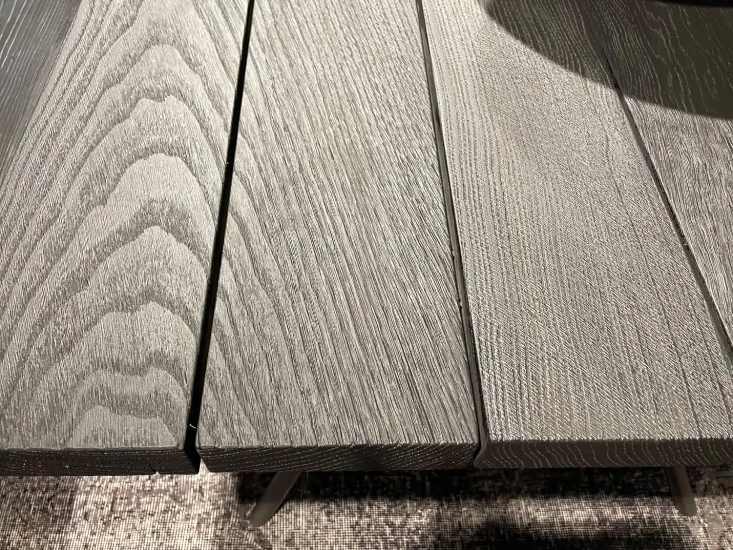 Esstisch Iron Squared Eiche Vulcano Gestell Natureisen Matt Lackiert