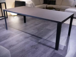 Esstisch Kalia 620 901 Platte Fenix Cacao Anthrazit Rahmen Epoxy Nuit Silk Schwarz Eichenplatte Rand Night Matt Fußkappen Schwarz