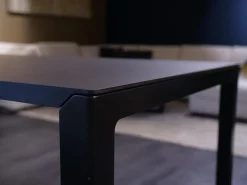 Esstisch Kalia 620 901 Platte Fenix Cacao Anthrazit Rahmen Epoxy Nuit Silk Schwarz Eichenplatte Rand Night Matt Fußkappen Schwarz