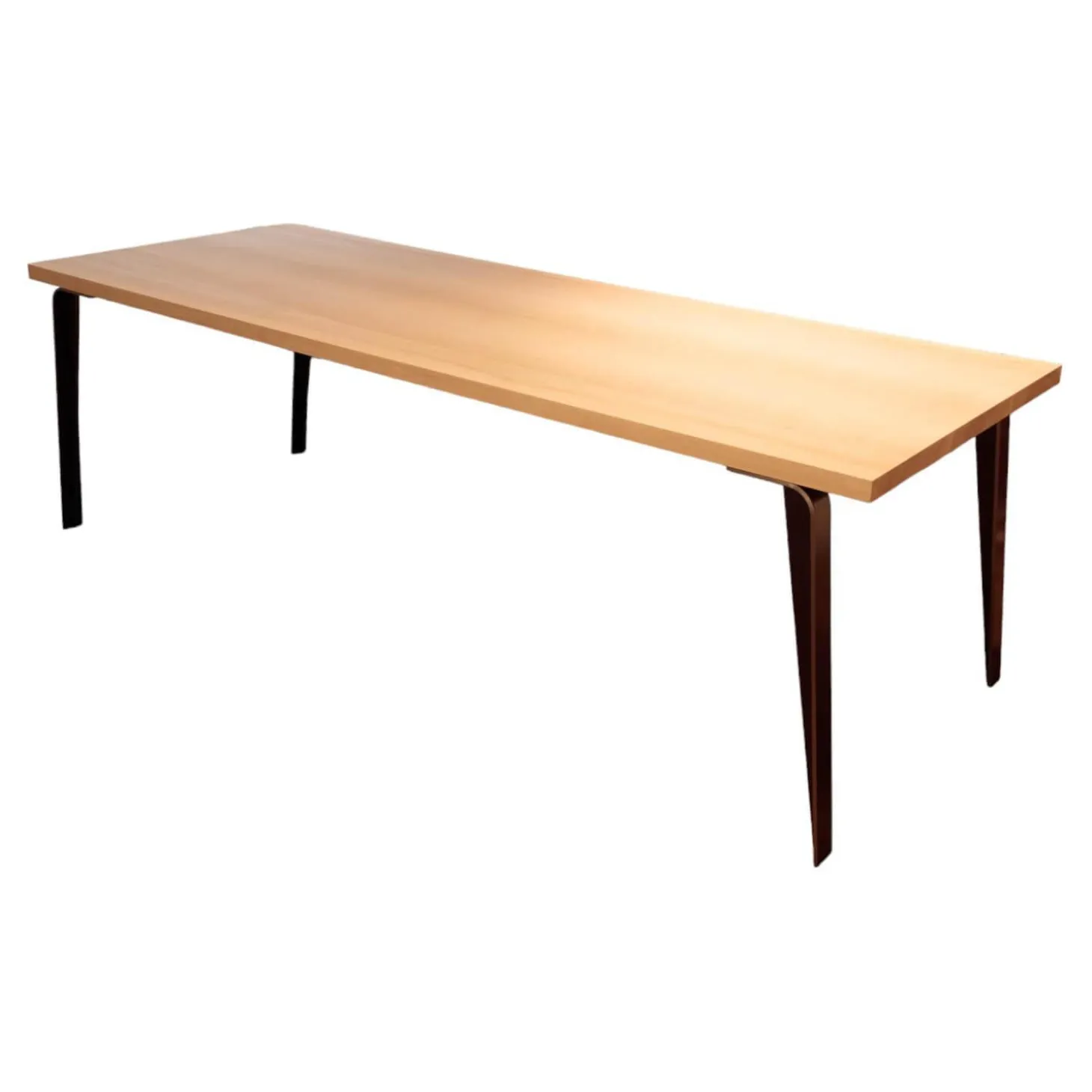 Esstisch LX4/25 Kernesche Hell Massiv Geseift Gestell Rohstahl Geölt