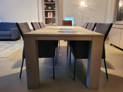 Esstisch Markant Eiche Massiv Silver Grey Matt Lackiert