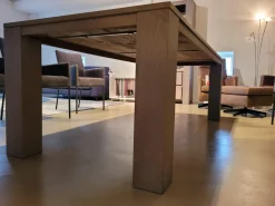 Esstisch Markant Eiche Massiv Silver Grey Matt Lackiert