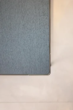 Esstisch Mirto Platte Eiche Schwarz Gebürstet Gestell Schwarz Verchromt Lackiert