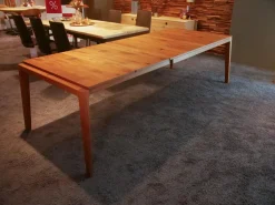 Esstisch Mylon Nussbaum Wild Massiv Naturöl mit 2 Auszugsplatten