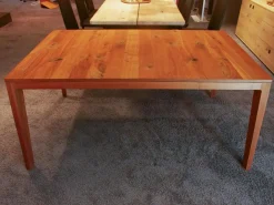 Esstisch Mylon Nussbaum Wild Massiv Naturöl mit 2 Auszugsplatten