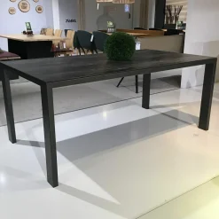 Esstisch Nova Platte Keramik Dekton Oxido Gestell Anthrazit