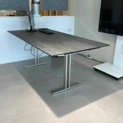 Esstisch P 4810/E Tisch Keramik Zement Anthrazit Ausziehbar