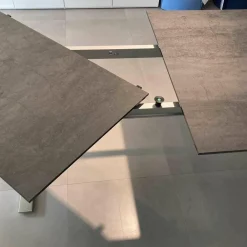 Esstisch P 4810/E Tisch Keramik Zement Anthrazit Ausziehbar