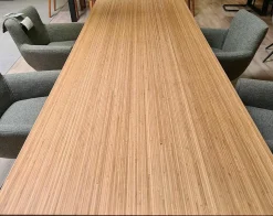 Esstisch Phoenix Bambus Farbe Eiche Bianco Geölt Gestell Metall Schwarz Pulverbeschichtet