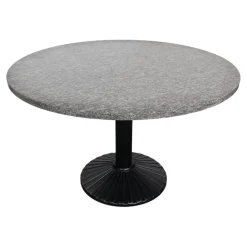 Esstisch Ristoro Platte Granit Untergestell Gußeisen Schwarz Lackiert