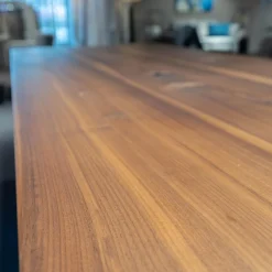 Esstisch RT WoodArt Wildnußbaum Geölt Wange Typ 13-Glaswange