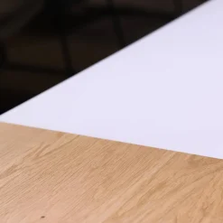 Esstisch Salamanca 3240 4 Wildeiche Massiv Tischplatte Mattglas Ausziehbar