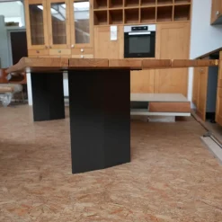 Esstisch Sky-Briccola SM Platte Gewachst Gestell In Rautenform Irondust Lackiert Anthrazitgrau