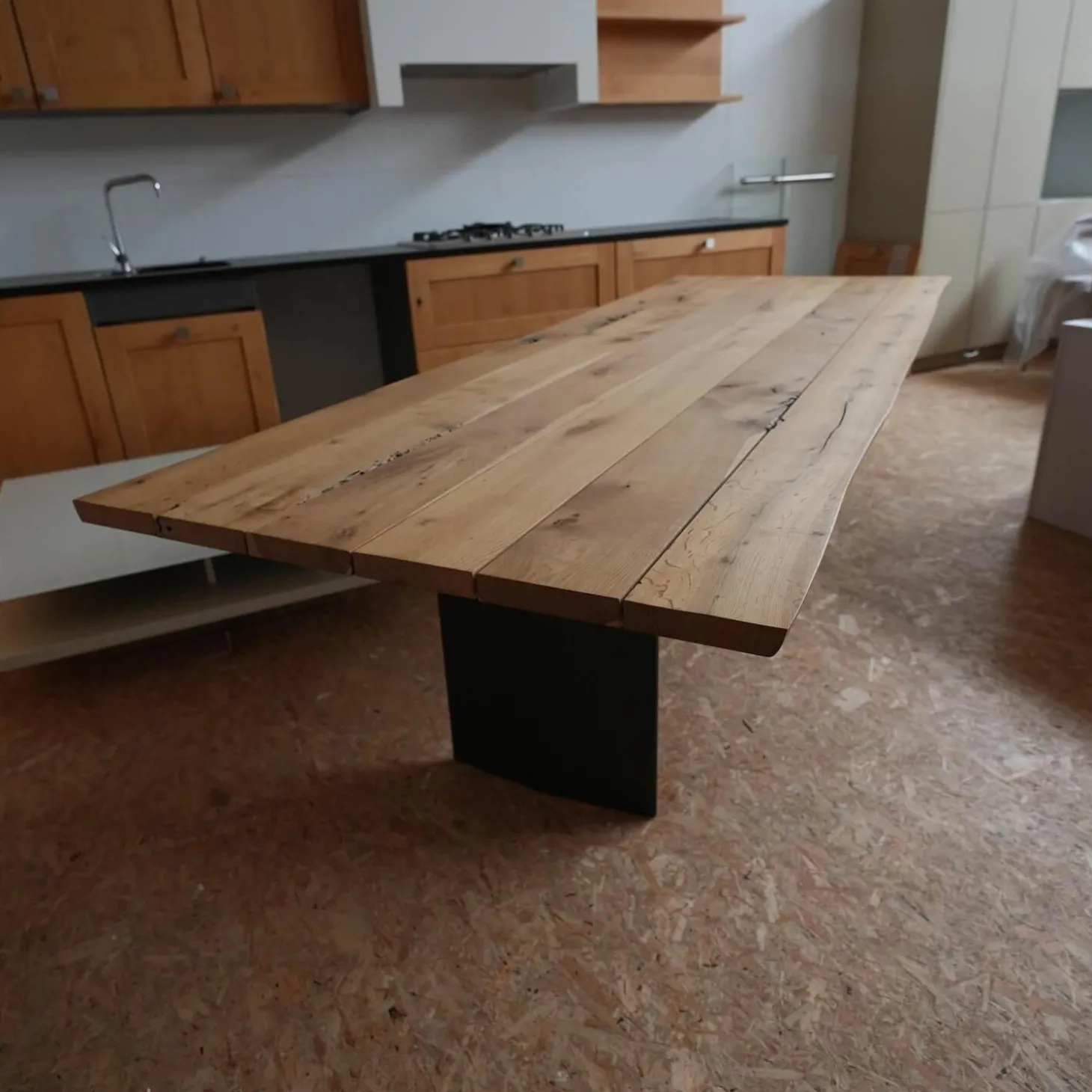 Esstisch Sky-Briccola SM Platte Gewachst Gestell In Rautenform Irondust Lackiert Anthrazitgrau