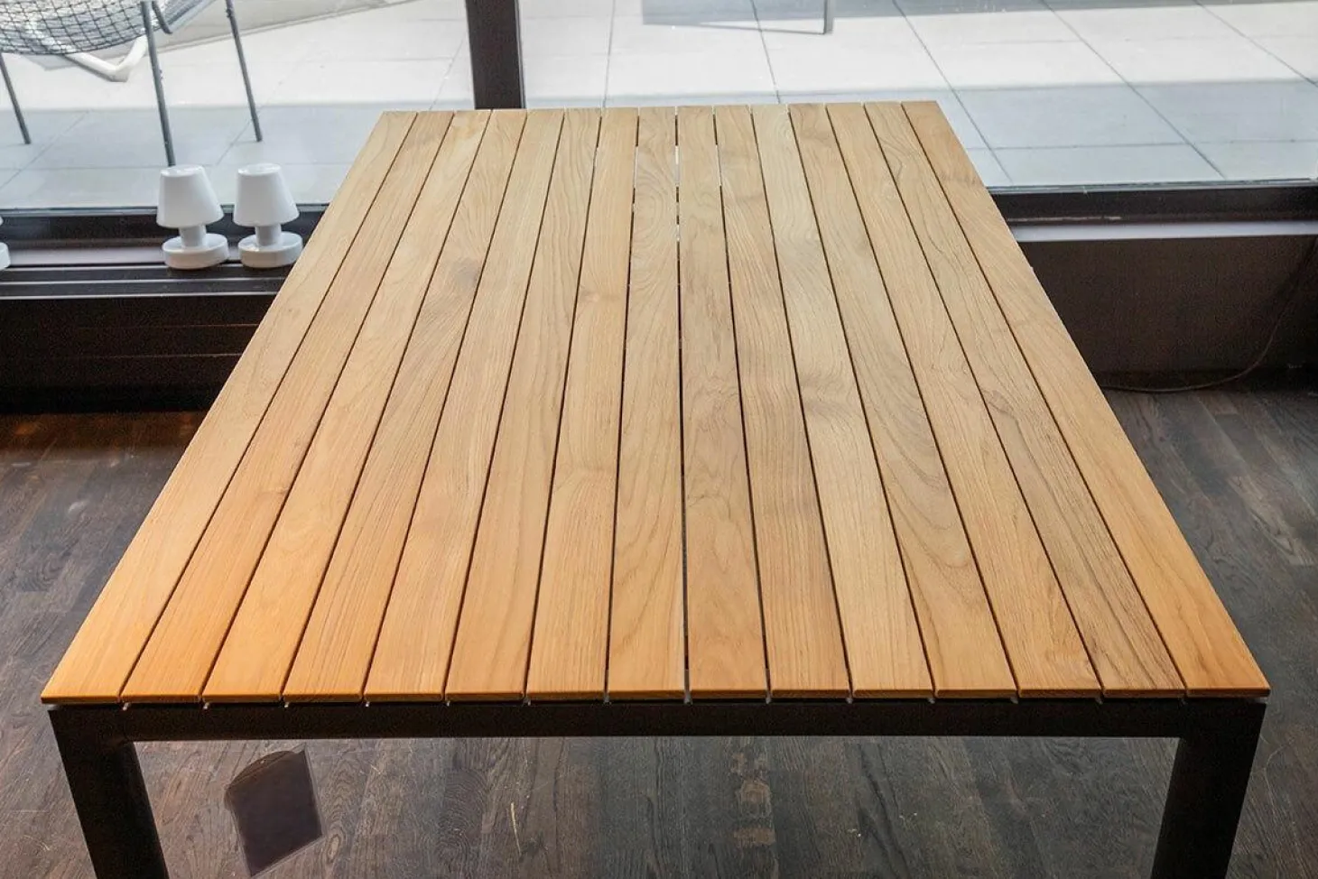 Esstisch Soft Teak Outdoor Gestell Aluminium Anthrazit Pulverbeschichtet