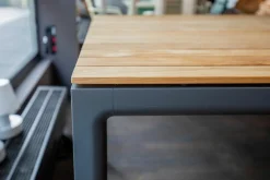 Esstisch Soft Teak Outdoor Gestell Aluminium Anthrazit Pulverbeschichtet