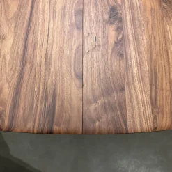 Esstisch Sqround Ast Nussbaum Hartwachssiegel Bodenplatte Sahara Beige Mit Auszug