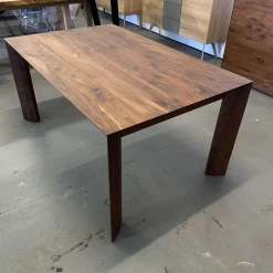 Esstisch SR1 Astiger Nussbaum Natur Geölt Äste Mit Zinn Ausgegossen Inklusive Querauszug