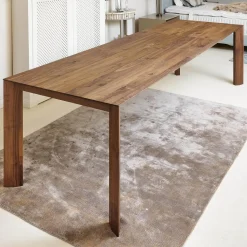 Esstisch SR1 Light Massiv Astnussbaum Geölt Ausziehbar Astlöcher Mit Harz