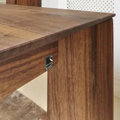 Esstisch SR1 Light Massiv Astnussbaum Geölt Ausziehbar Astlöcher Mit Harz