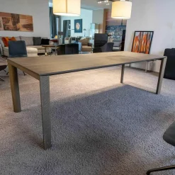 Esstisch Surf Eiche Massiv Schiefergrau Lackiert