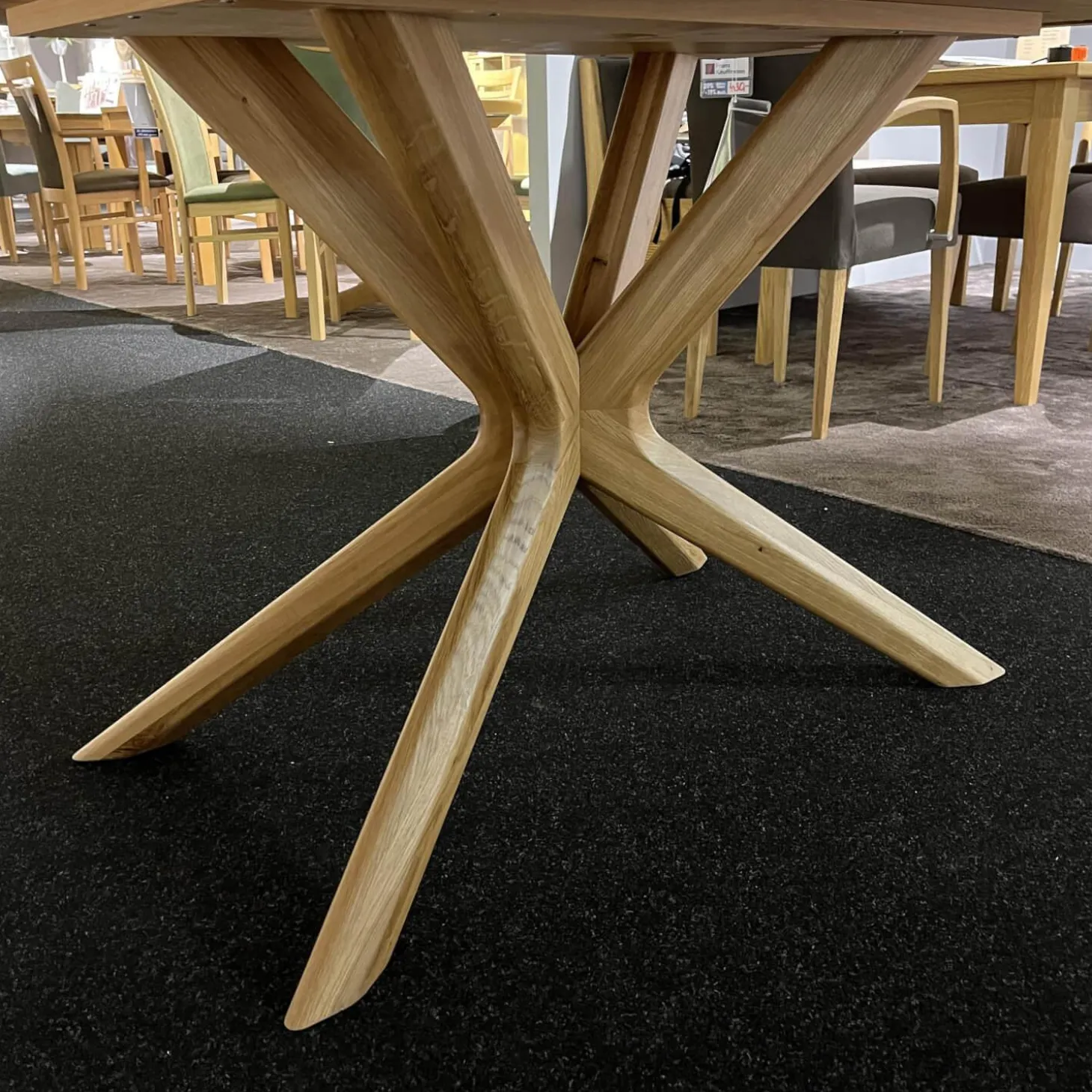 Esstisch T5005 2D Fest Massivholz Wildeiche Natur 2207