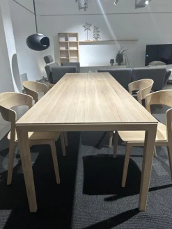 Esstisch Tak Eiche Naturöl Weiß Holzfuß Mit 100cm Auszug