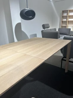 Esstisch Tak Eiche Naturöl Weiß Holzfuß Mit 100cm Auszug