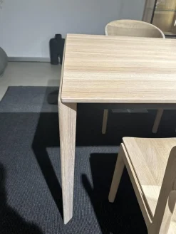 Esstisch Tak Eiche Naturöl Weiß Holzfuß Mit 100cm Auszug