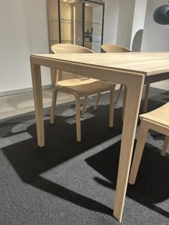 Esstisch Tak Eiche Naturöl Weiß Holzfuß Mit 100cm Auszug