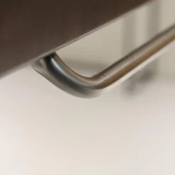 Esstisch Tak TRTM20101 Platte Nussbaum Fußgestell Stahl Bronze Matt mit 100cm Auszug