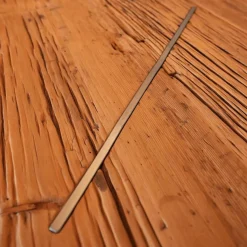 Esstisch Unikat Tischplatte Unikat Ulme Altholz Massiv Gestell Stahlwangen Grau