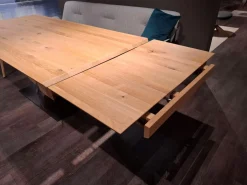 Esstisch Vgalvino Wildeiche Rustico Schwarz Geölt mit 2 Tischverlängerungen