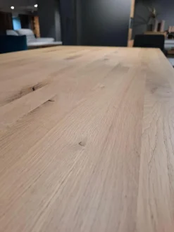 Esstisch Vgalvino Wildeiche Rustico Schwarz Geölt mit 2 Tischverlängerungen