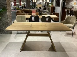 Esstisch V-Rock Living Alteiche Rustico Gebürstet mit Verlängerung