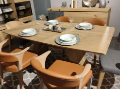 Esstisch V-Rock Massivholz Alteiche Rustiko Mit Auszug