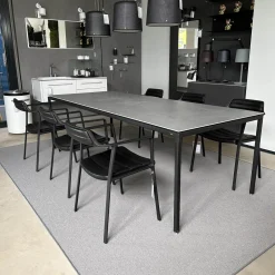 Esstischgruppe Large 972 Keramik Gestell Pulverbeschichteter Stahl Mit 6 Stühlen