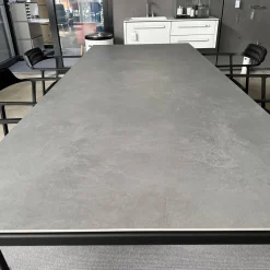 Esstischgruppe Large 972 Keramik Gestell Pulverbeschichteter Stahl Mit 6 Stühlen