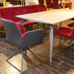 Esstischgruppe Mit Bank Und Stühle MR Nando Asteiche Natur