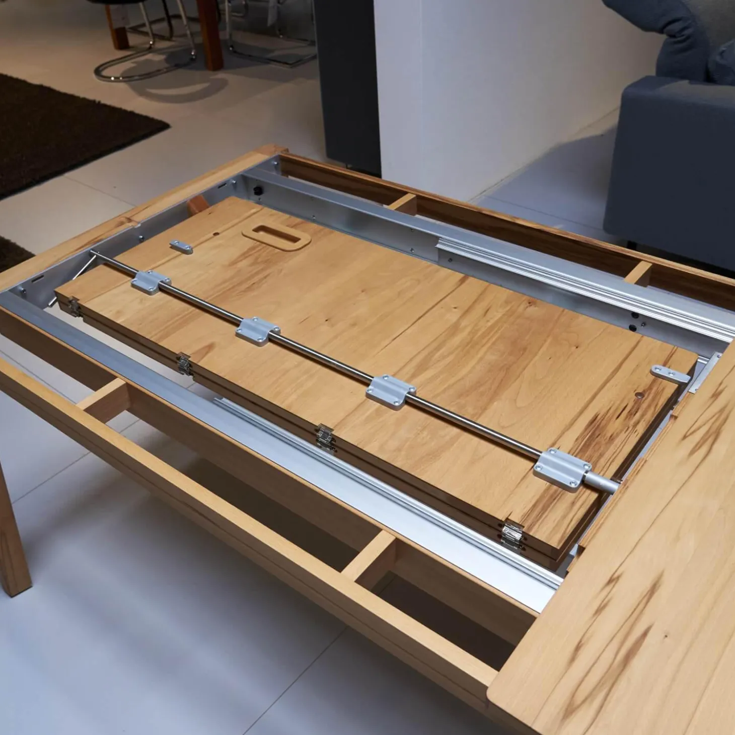 Esstischgruppe Mylon Mit 4 Stühlen Kernbuche Mit Einlegeplatte