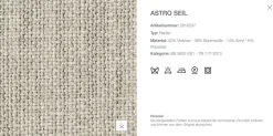 Esszimmerstuhl Husk Stoff Rattier Astro Seil Beige Schale Polyurethanharz Weiß Gestell Metall Weiß Lackiert
