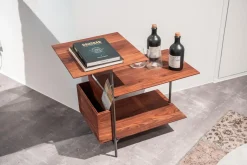 Etagere Beistelltisch 39043-0 Nussbaum Astig Massiv Natur