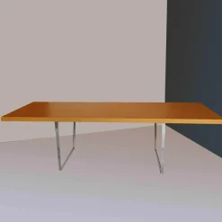 Extendable Dining Table Tischplatte Furnier Eiche Natur Gestell Aluminium Mit Auszug