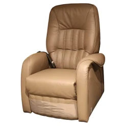 Fernsehsessel Kassel Bezug Leder 71 Torro Vulkan Braun Füße Rollen Kunststoff Schwarz