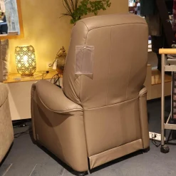 Fernsehsessel Kassel Bezug Leder 71 Torro Vulkan Braun Füße Rollen Kunststoff Schwarz