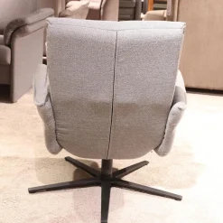 Fernsehsessel Pete Modell 7826 32 V14 Stoff Q2 Fashio Gletscher Hellgrau Sternfuß pulverbeschichtet Anthrazit