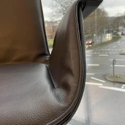 FK Schalensessel 6726-3GS Bezug Leder Rodeo Soft 1360 Black Drehgestell Schwarz Matt