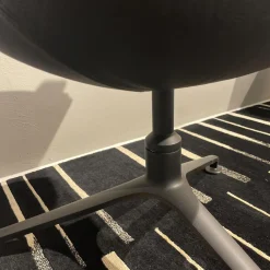 FK Schalensessel Safari Leder Gestell Schwarz Pulver Beschichtet Drehbar 360°